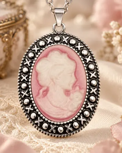 Pendentif Camée Rose